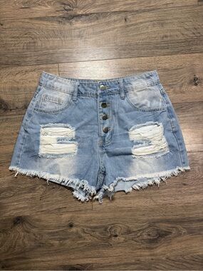 Distressed Jean Shorts